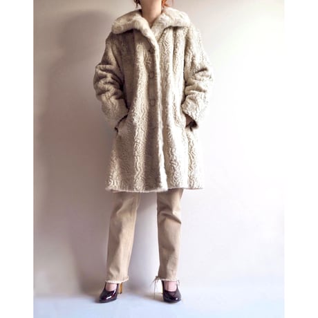 60s "Susan Lynn" faux emboss fur coat