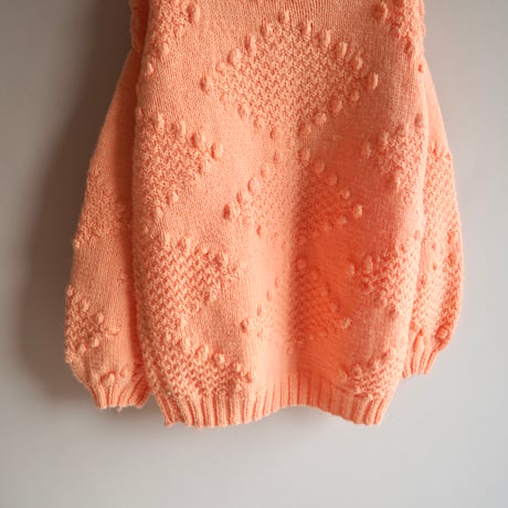 vintage mockneck popcorn sweater