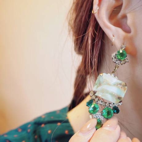 vintage czech rhinestone earrings