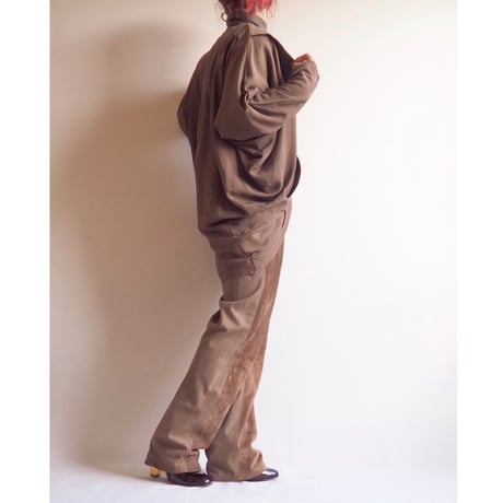 vintage asymmetry design shirt jacket