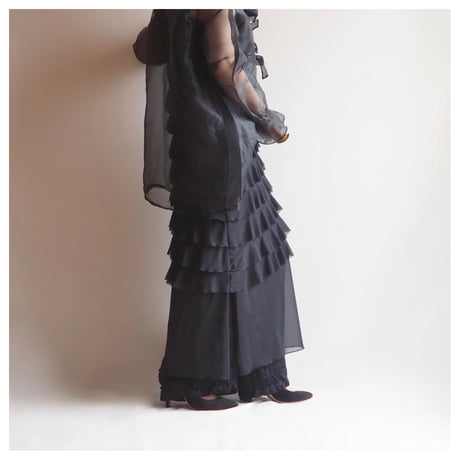 "ISLE by Melin Kogan" tiered ruffle camisole maxi dress