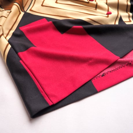 70s geometric design midi dress