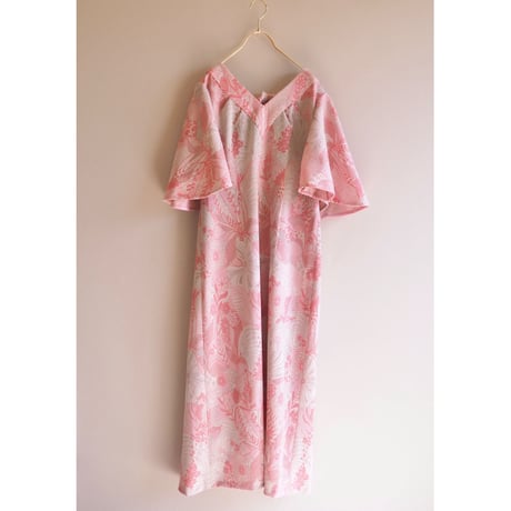 70s floral metallic knit maxi dress