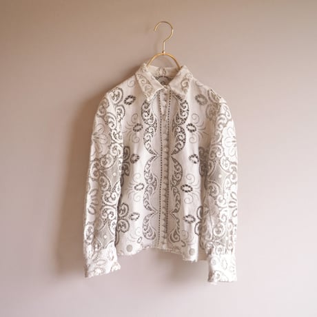 vintage remake lace cropped blouse