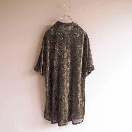 "Berkertex" gold textured s/s blouse