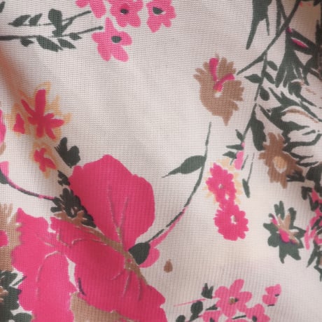 70s floral blouse & flare pants set