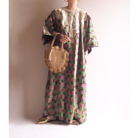 vintage embroidered kaftan dress