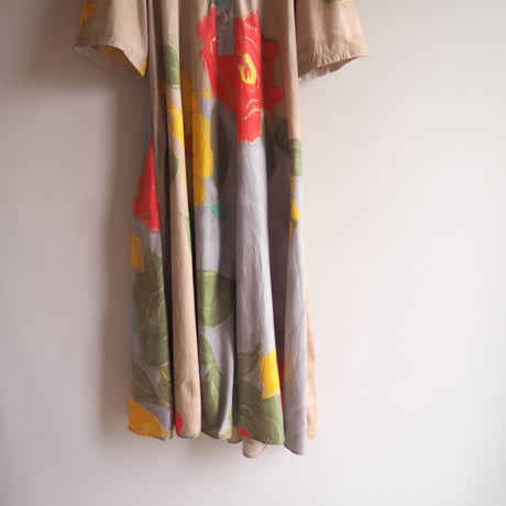 made in Italy floral cotton flare dress