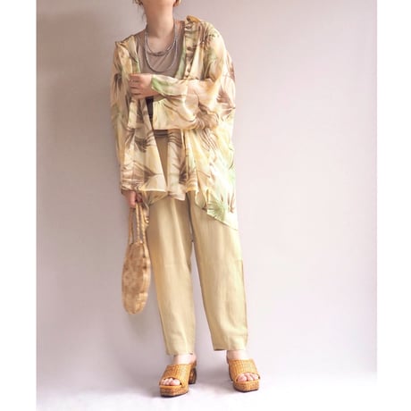 "ALFRED DUNNER" sheer botanical blouse