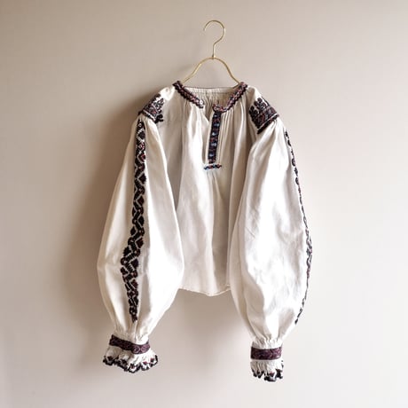 vintage romanian embroidered blouse