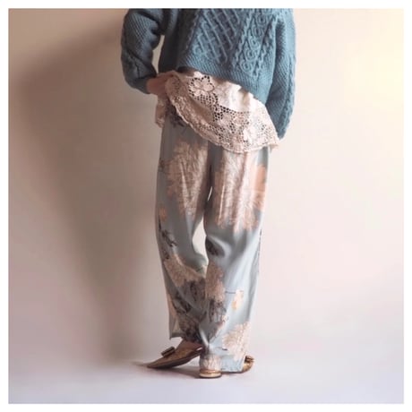 "Citron Santa Monica" floral silk pants (BU)