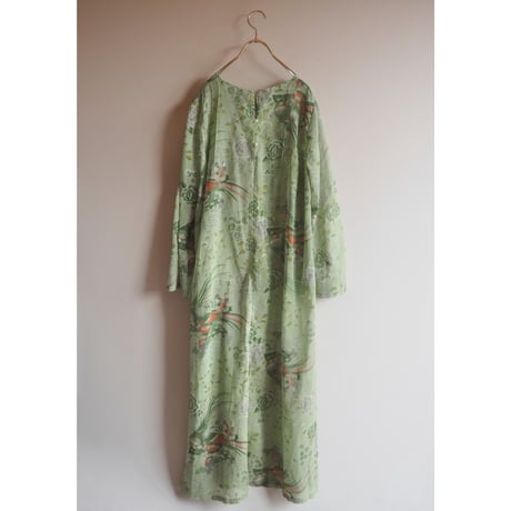 60s〜 floral sheer maxi dress