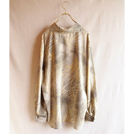 vintage abstract print oversized blouse