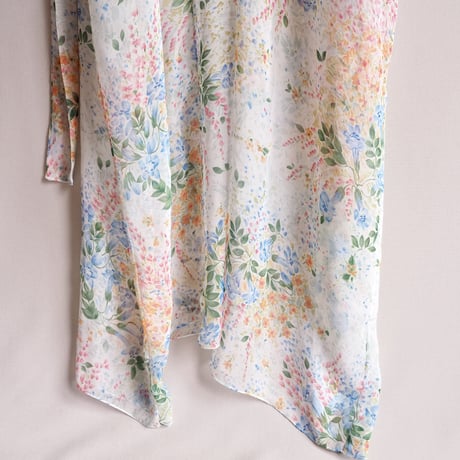 vintage floral lace sheer robe