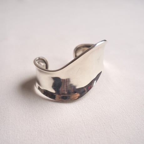 vintage sterling silver wave cuff bangle