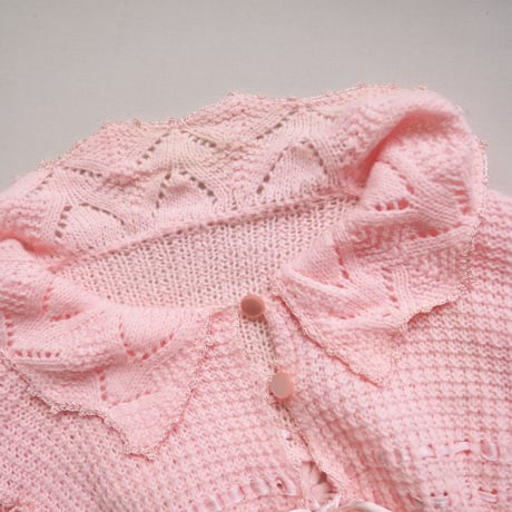 60s floral crochet bed jacket