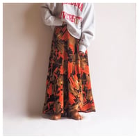70s〜 abstract design velvet maxi skirt