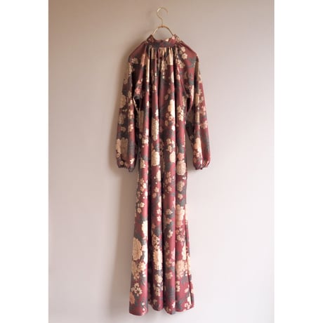 70s floral house maxi dress