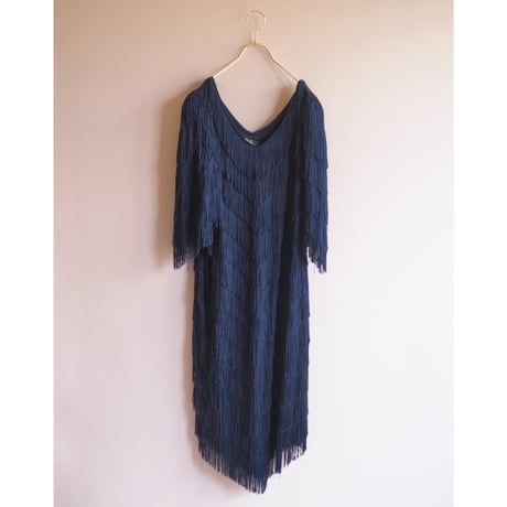 80s "Chez California" fringe midi dress