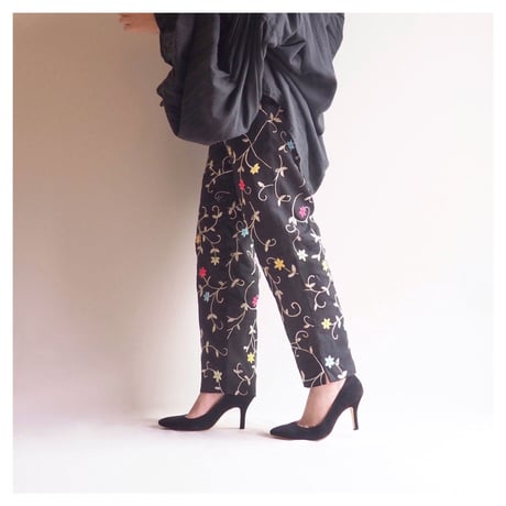 "Talbots" Irish linen embroidered pants
