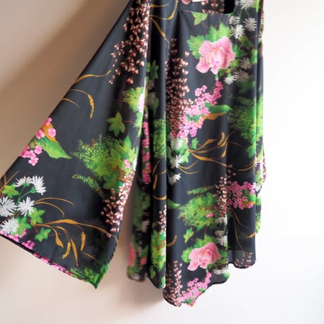 70s "LADY WINN California by Teddi" floral sheer tunic (B)