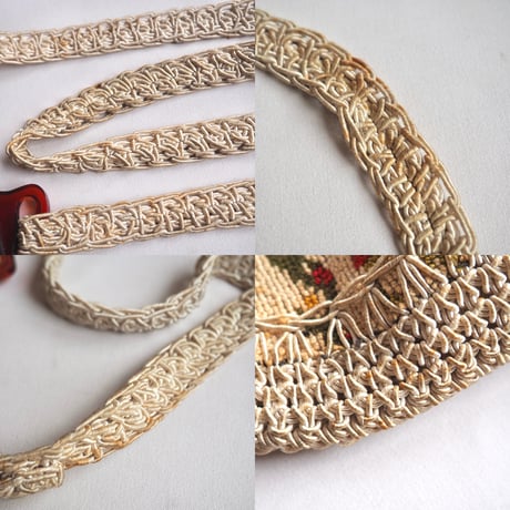 70s "Miriam LEFCOURT" lucite tapestry bag