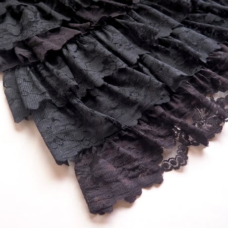 60s〜 "Jeri Morton" lingerie lace ruffle dress