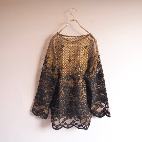 80s〜 scallop lace blouse