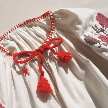 vintage ukrainian embroidered maxi dress
