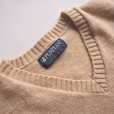 "PURITAN" V-neck wool sweater