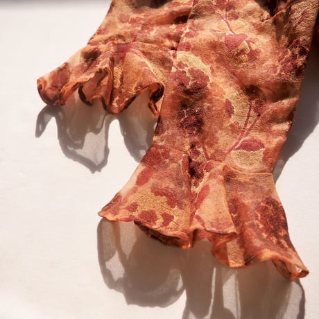 70s floral dot ruffle sheer maxi dress