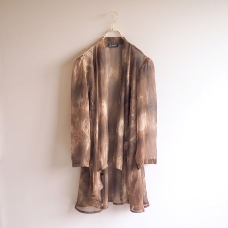 ”Re'Belle paris" brown marble sheer jacket