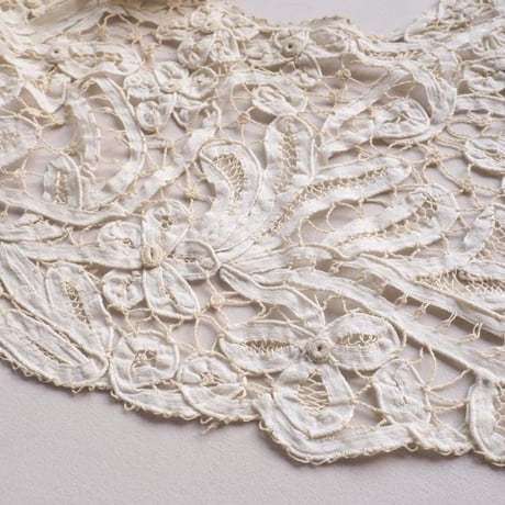 antique battenberg lace collar