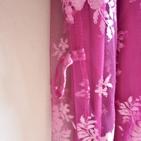 80s purple tulle lace maxi dress