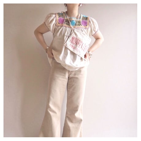 vintage mexican embroidered blouse