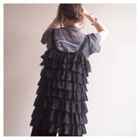 60s〜 "Jeri Morton" lingerie lace ruffle dress