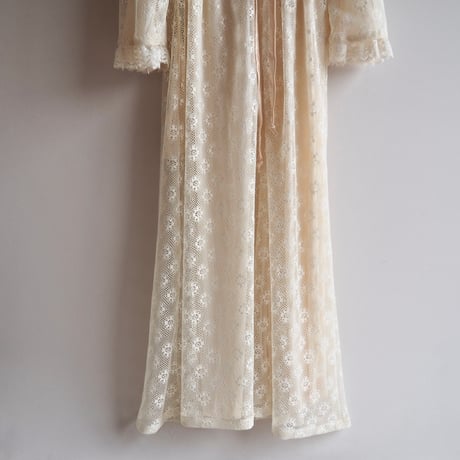 60〜70s "Say-Lu" lace house maxi dress