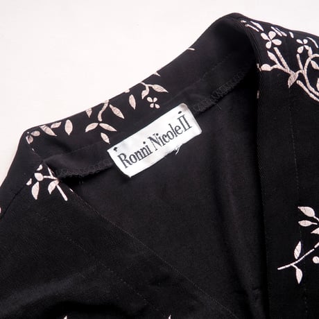 90s "Ronni Nicole" elastic floral maxi robe