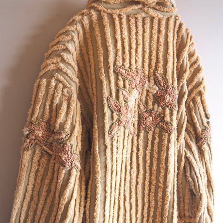 "Sandy Starkman" floral chenille art jacket