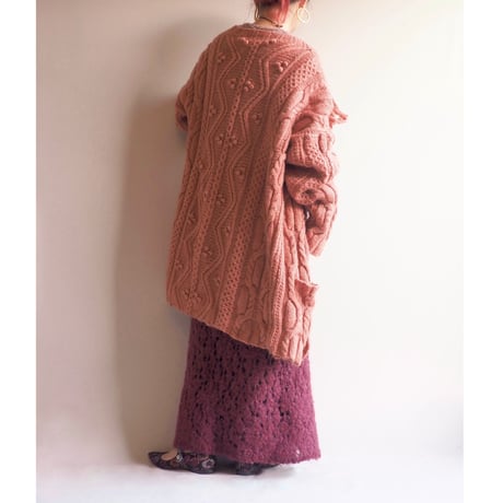 vintage popcorn oversized cardigan