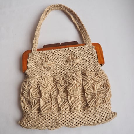 70〜80s macrame woven bag
