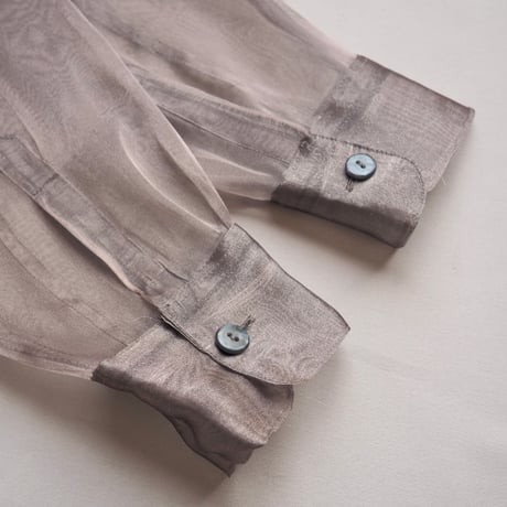 "LIMITED" oversized sheer blouse (GY)