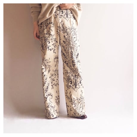 "Talbots" paisley wide pants