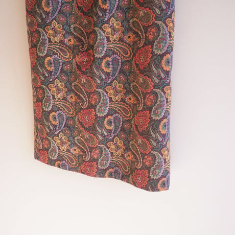 vintage paisley tapestry midi skirt