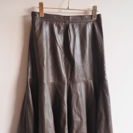 "MAFALDA DENICOLO" leather mermaid skirt