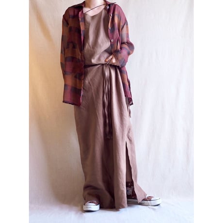 sheer brown abstract print shirts