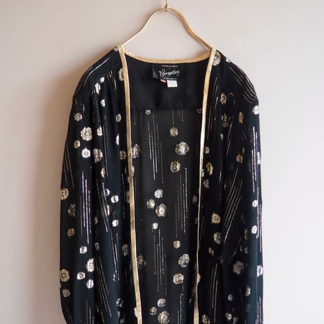 "Cornelius" metallic floral sheer jacket
