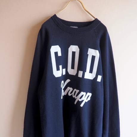 80〜90s "Basset Walker" flocky print sweat