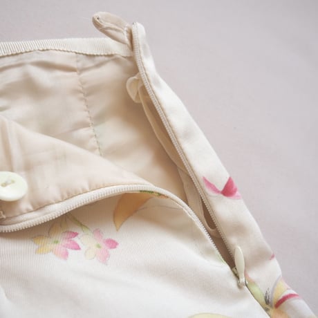”Talbot" floral silk × cotton pants