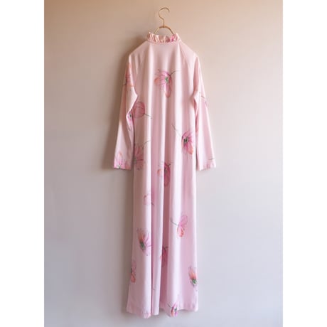 70s "Travel Lite" floral house maxi dress